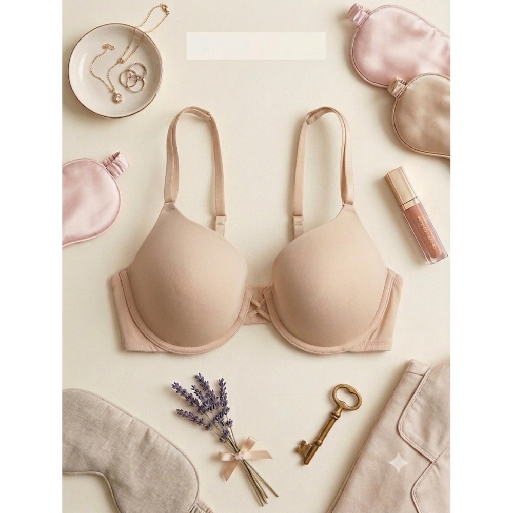 Wacoal Signature Underwire Bra Beige Nude 36D 65342 Convertible Straps